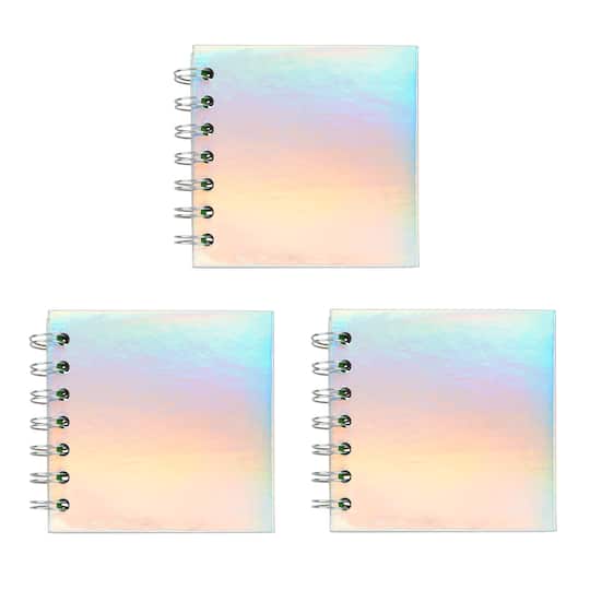 4&#x22; x 4&#x22; Spiral Bound Scrapbook Albums with Multicolor Pages, 3ct. by Recollections&#x2122;